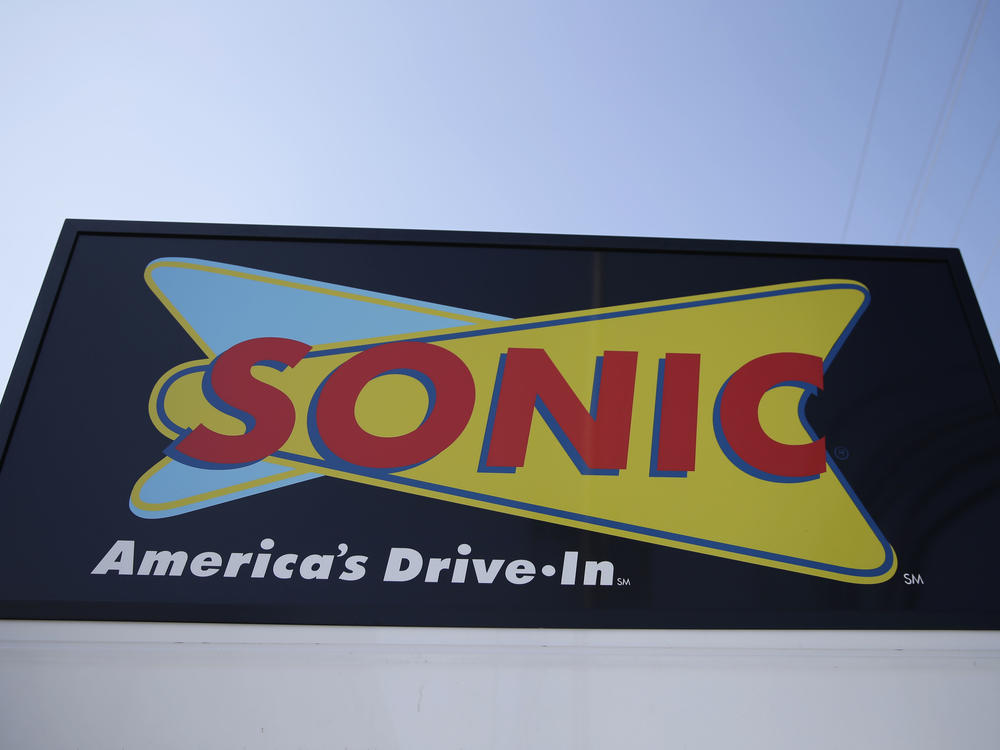 This file photo shows a sign for a Sonic Drive-In.