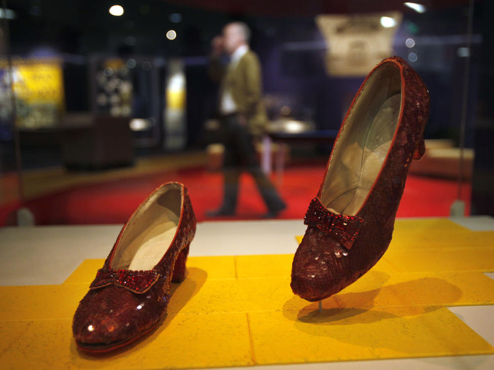 In this April 11, 2012, file photo, Dorothy's Ruby Slippers, from the 
