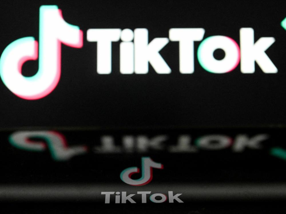 This illustration picture taken in Moscow on March 24, 2023, shows the Chinese social networking service TikTok's logo on a smartphone screen.