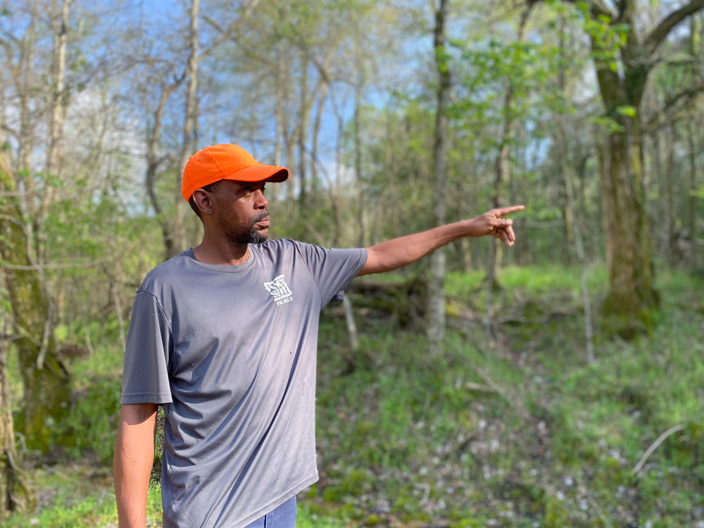 Deemmeris Debra'e Burns shows the spot on a rural road in Satartia, Miss., where he lost consciousness when a carbon dioxide pipeline ruptured, an experience he thinks is a warning for America.