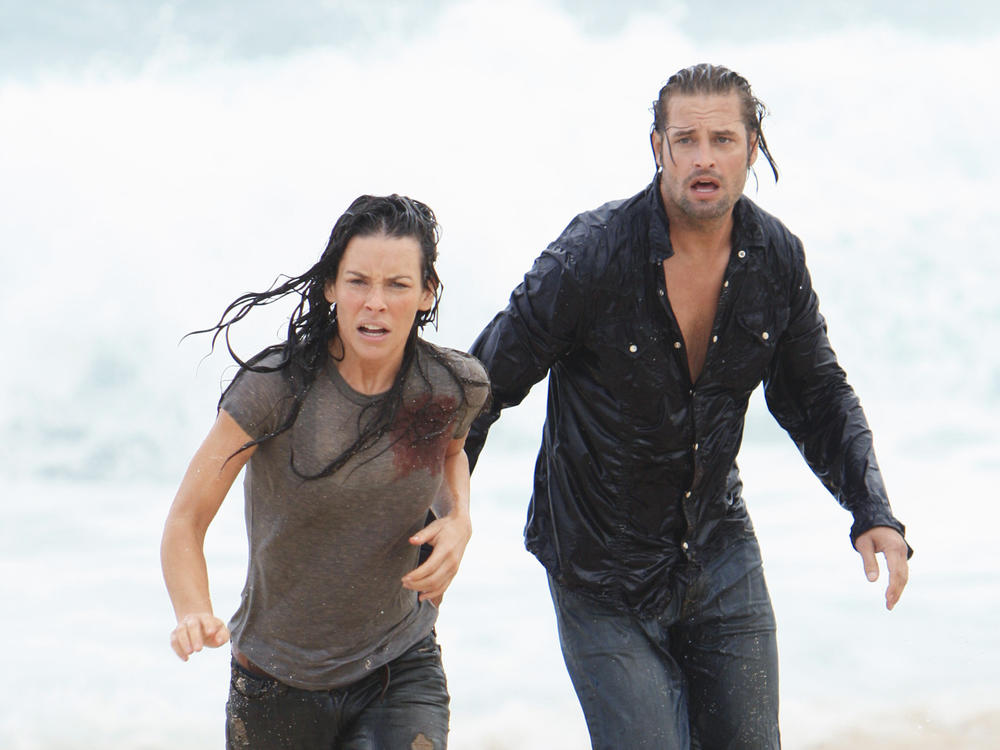 Series like <em>Lost</em> and <em>Westworld</em> were made for intense speculation and close audience attention. Above, Kate Austen (Evangeline Lilly) and James 