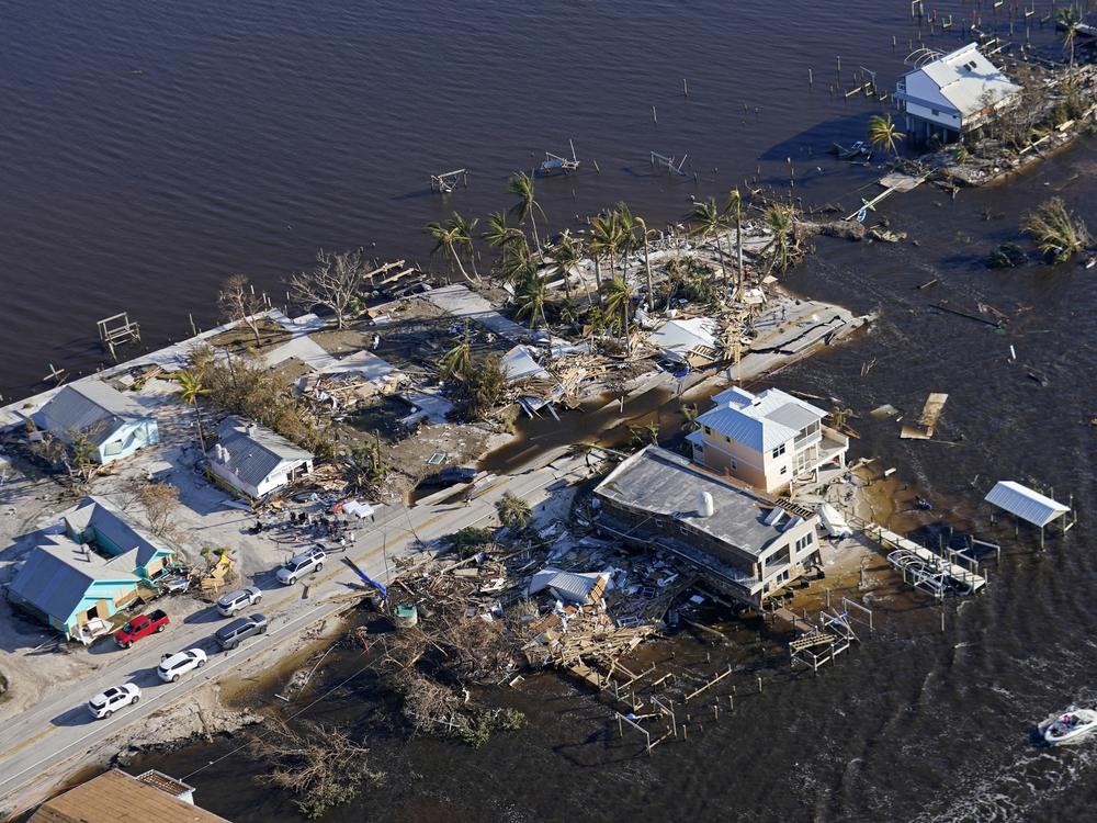 Damage from Hurricane Ian near Pine Island, Fla., in 2022. The storm caused at least $50 billion in insured damage.