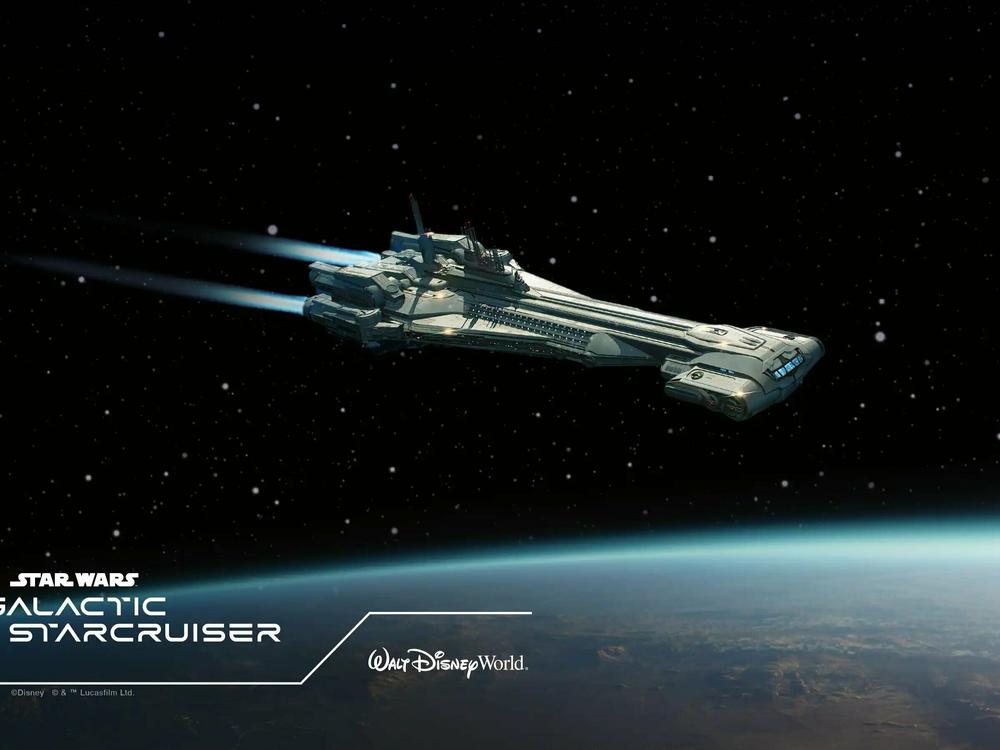 Walt Disney World's <em>Star Wars: Galactic Starcruiser</em> hotel is modeled after the fictional Halcyon ship, shown above. The hotel will be closing down, the company has announced.
