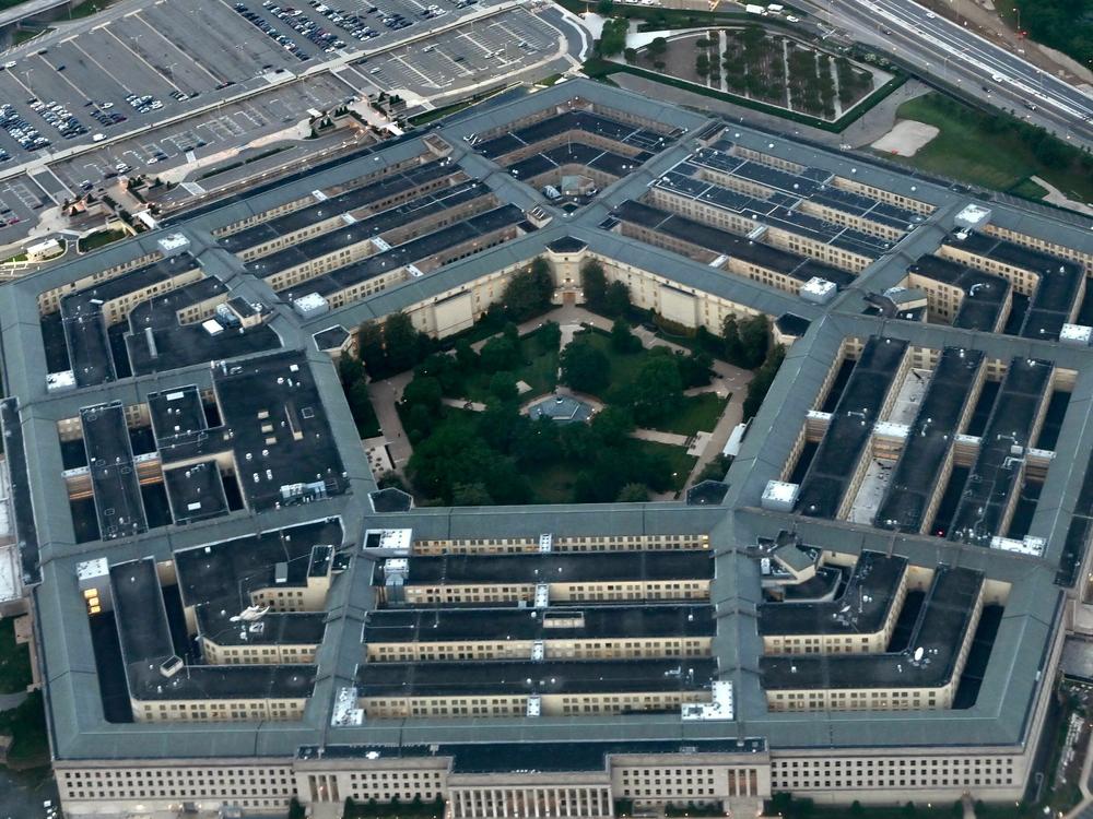 An aerial view of The Pentagon on May 10, 2023. Images that purported to show smoke rising from the headquarters of the U.S. armed forces appear to have been generated by artificial intelligence tools.