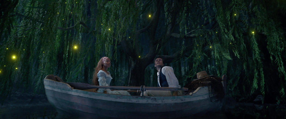Halle Bailey as Ariel and Jonah Hauer-King as Prince Eric in Disney's live-action <em>The Little Mermaid.</em>