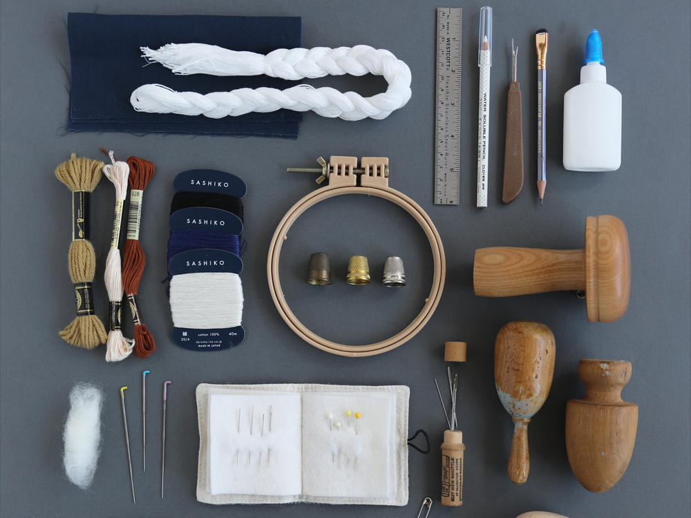 Tools for visible mending.