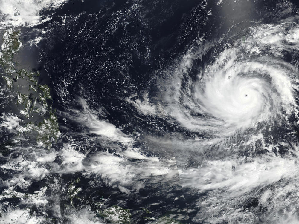 Typhoon Mawar approaches the U.S. territory of Guam on Tuesday, May 23, 2023.