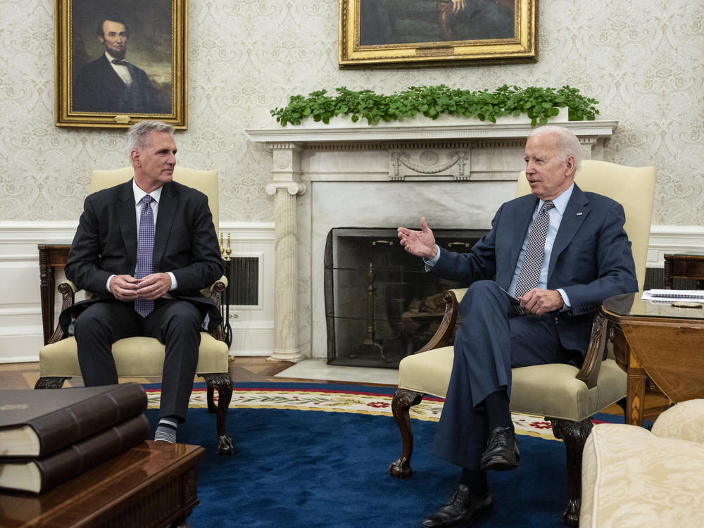 President Biden meets with House Speaker Kevin McCarthy, R-Calif., in the Oval Office of the White House on Monday. The U.S. can seem like the country that cried debt ceiling, but many say this year, the country might actually default. What happens to the economy and to regular people if it defaults?