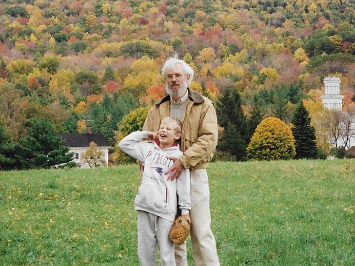 The author and his dad in Massachusetts in 1995.