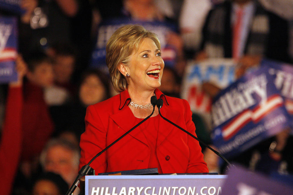 Democratic presidential hopeful Sen. Hillary Clinton speaks during a primary election night party on March 4, 2008, in Columbus, Ohio.