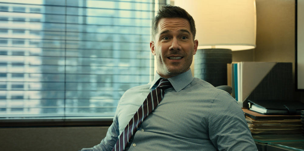Luke Macfarlane as Sylvia's husband Charlie.