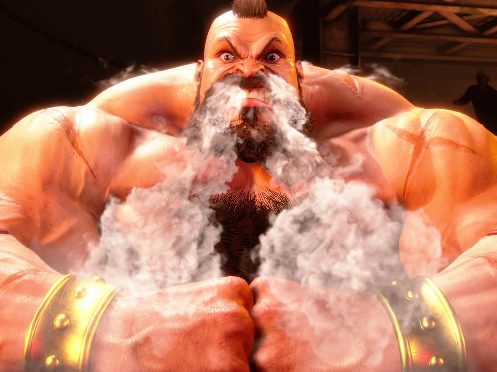 Zangief gets all steamed up before a bout.