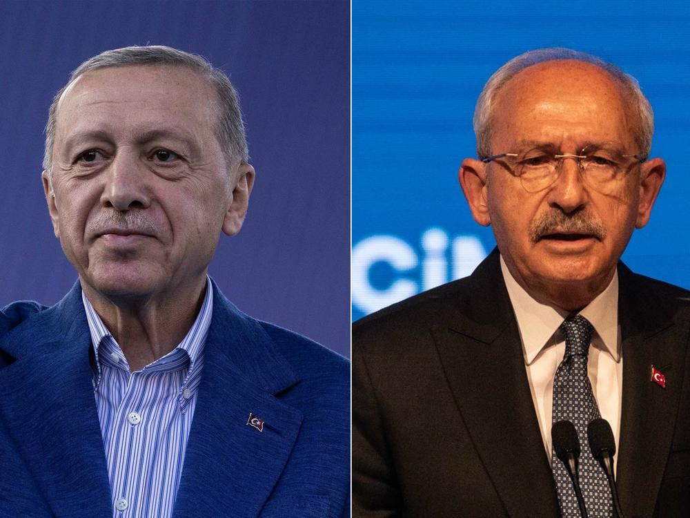 Left to right: Turkish presidential candidates President Recep Tayyip Erdogan and Kemal Kilicdaroglu.