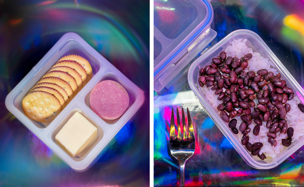 Pre-packed lunches are easy to grab-and-go, but they can pack a lot of sodium, too. Another easy option is to cook one large meal like beans and rice and save the leftovers. Throw them in an insulated container and voila, you've got school lunch.