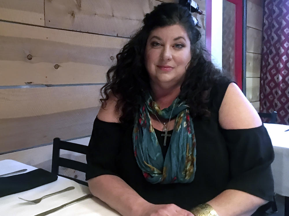 Tara Reade poses for a photo during an interview with The Associated Press in Nevada City, Calif., on April 4, 2019.