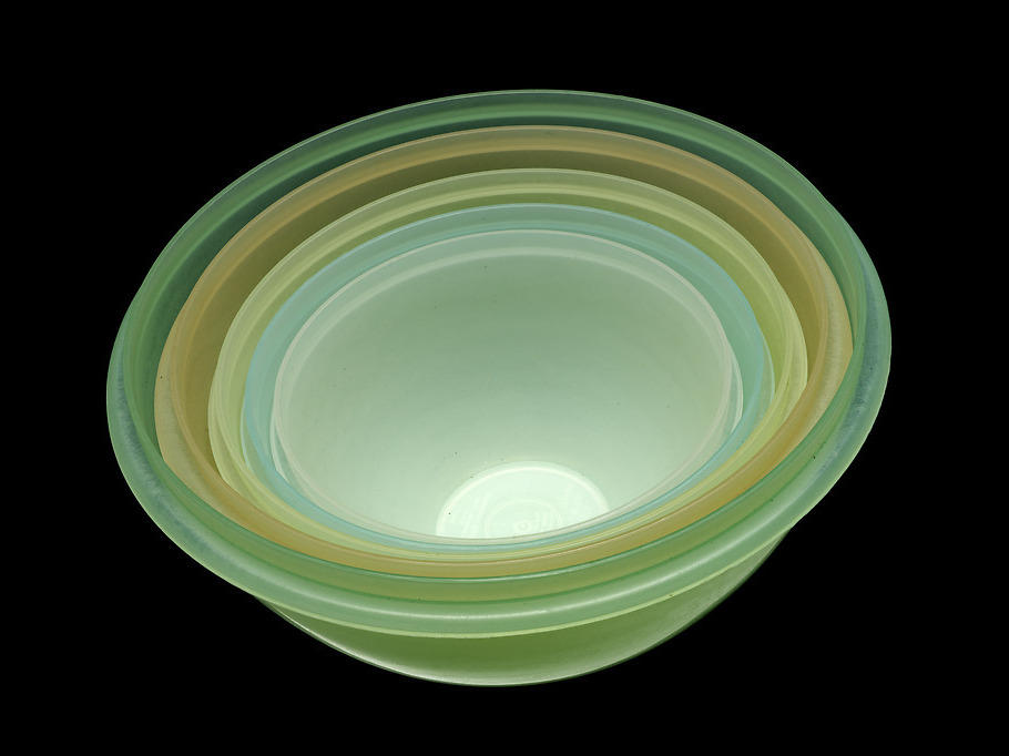 Tupperware's design and historic impact landed it in museums worldwide, including these bowls at the Smithsonian's National Museum of American History.