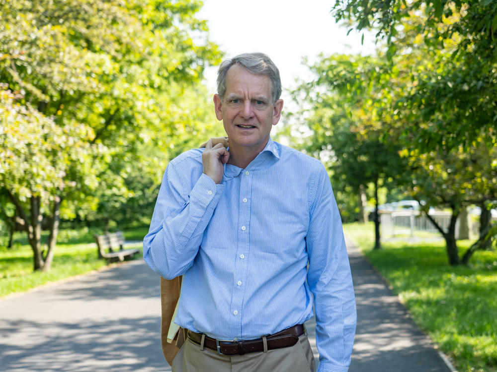 John B. Chambers takes a walk in Riverside Park, on May 31, 2023.