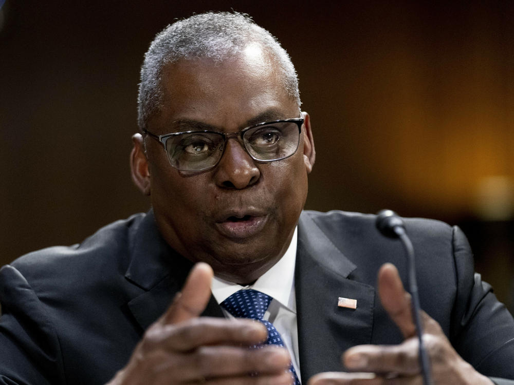 U.S. Secretary of Defense Lloyd Austin speaks before a Senate Appropriations hearing on the President's proposed budget request for fiscal year 2024, on Capitol Hill in Washington, on May 16, 2023.