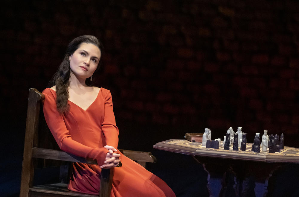 Phillipa Soo plays Guinevere in the current revival of <em>Camelot</em> at Lincoln Center Theater.
