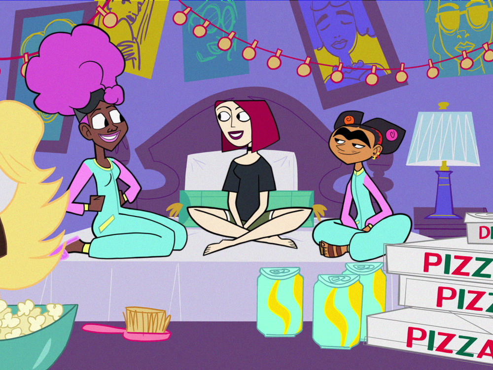 Harriet Tubman, Joan of Arc and Frida Kahlo in the animated series <em>Clone High.</em>