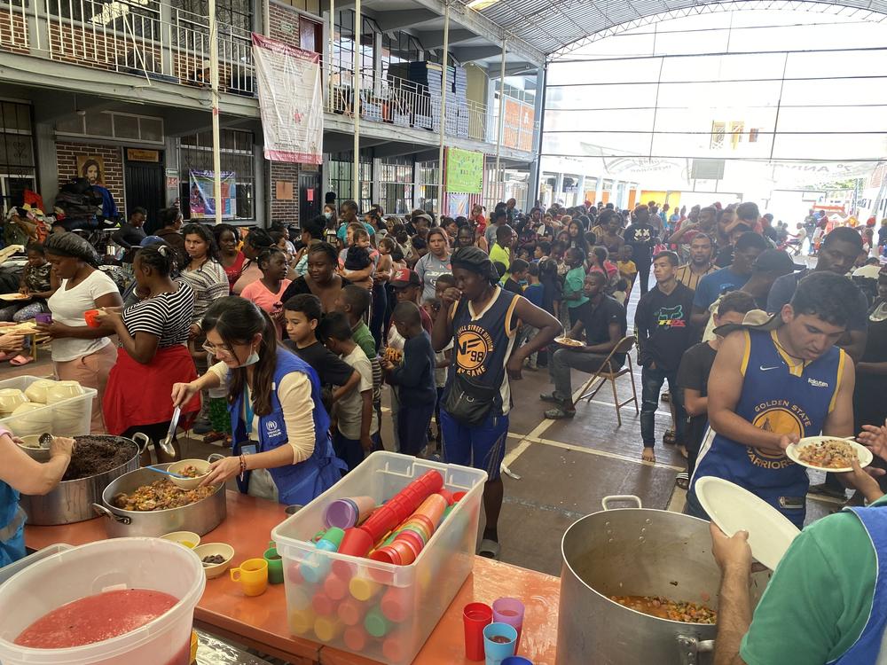 UNHCR, the United Nations refugee agency, provides meals and legal orientation at the CAFEMIN shelter in Mexico City. The shelter capacity of 100 people has been stretched above 500 in recent weeks with a growing number of migrants stuck in limbo in Mexico.