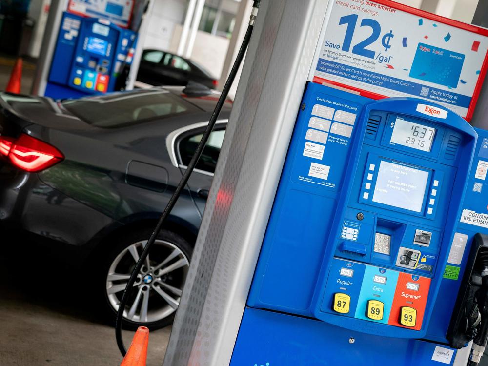 Prices are displayed on a gas pump outside of a gas station in Washington, D.C., on June 14, 2022.