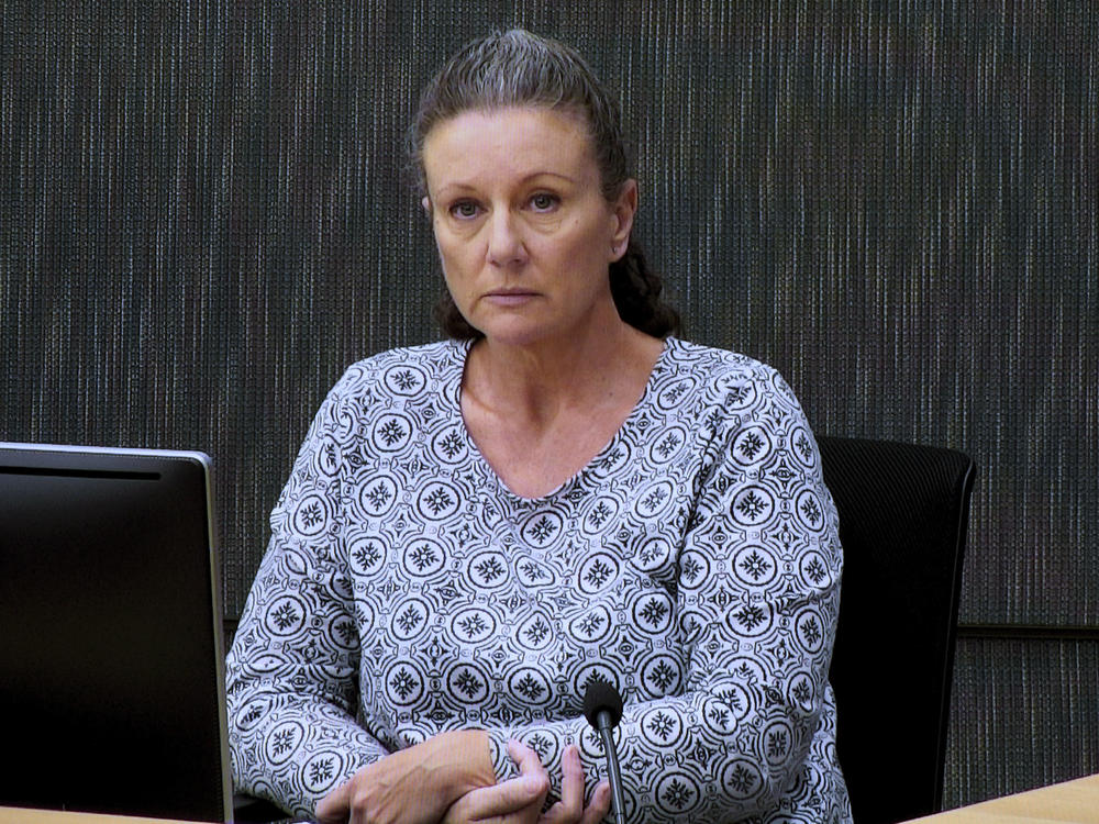 Kathleen Folbigg appears via video link during a convictions inquiry at the NSW Coroners Court, Sydney, Wednesday, May 1, 2019.
