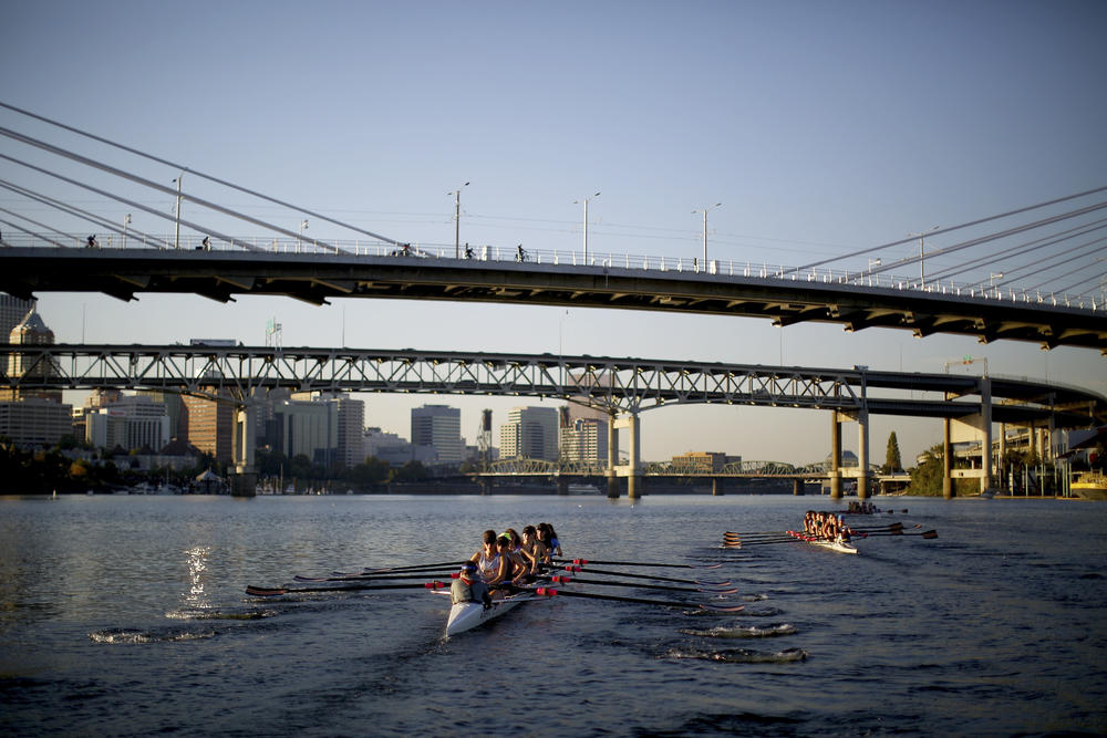 In his hometown of Portland, Oregon, Gilkey photographed a story on rowing.