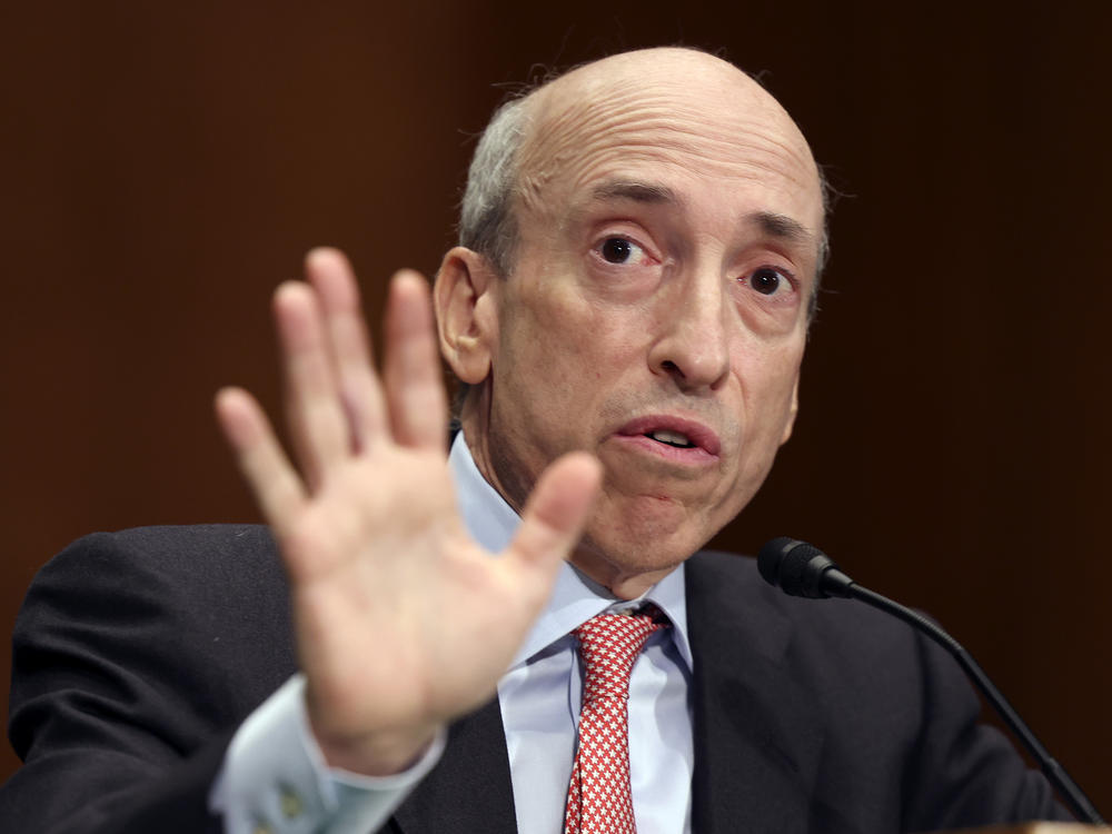 Securities and Exchange Commission (SEC) Chair Gary Gensler testifies before the Senate Banking Committee on Capitol Hill, Washington D.C., on Sept. 15, 2022. Gensler has compared the crypto sector to the 