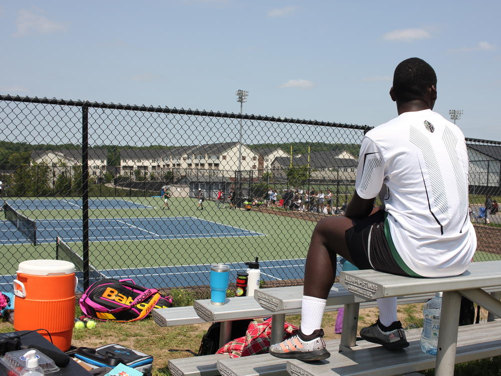 High school senior Lorris Nzouakeu says he enjoyed improving his tennis game during high school and he'll keep playing tennis recreationally in college.
