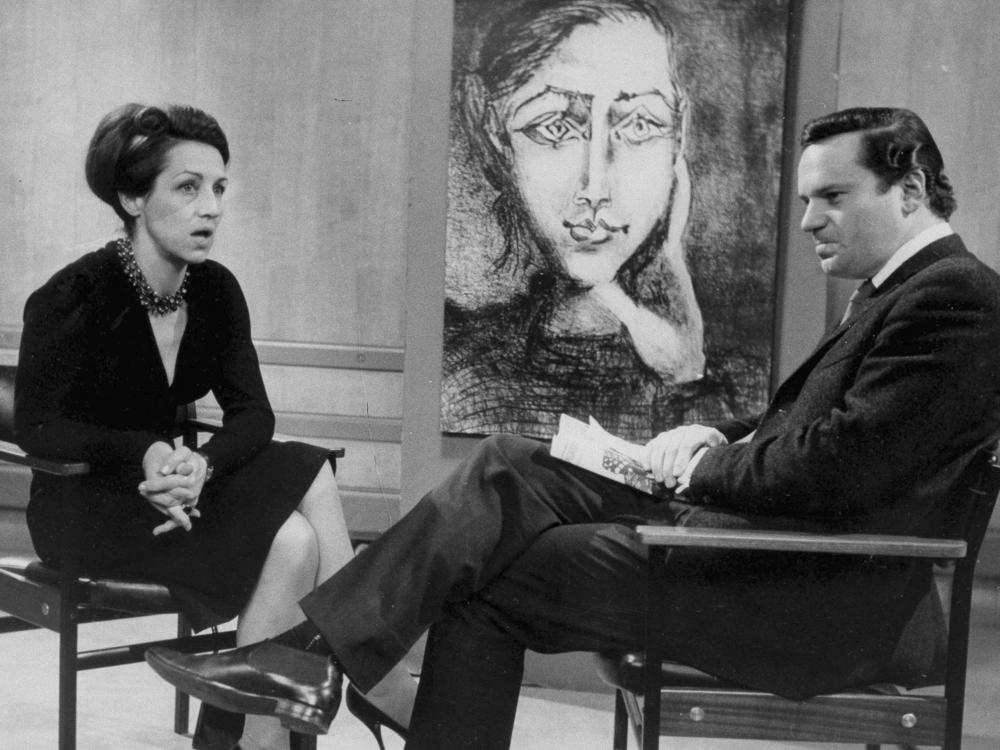 Artist Francoise Gilot appears during an interview with Reginald Bosanquet in London on March 3, 1965, in connection with the publication of her book, <em>My Life With Picasso</em>.