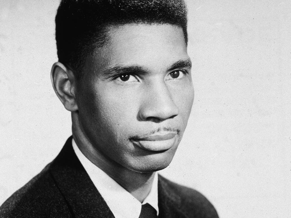 A studio portrait of slain civil rights activist Medgar Evers taken in the early 1960s.