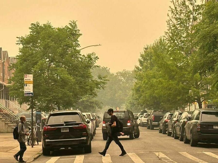 A photo Ajche took while making his deliveries on Wednesday.