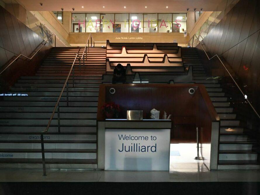 The entrance to The Juilliard School, which is located at Lincoln Center's campus in New York City.