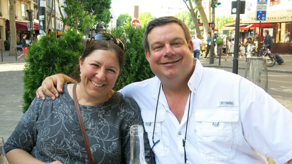 Wade Goodwyn with his wife, Sharon Sandell, on an overseas trip in 2015.