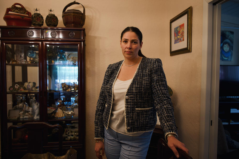 Lina O'Connor, Naum Lantsman's daughter, in her father's home in Los Angeles, Calif.