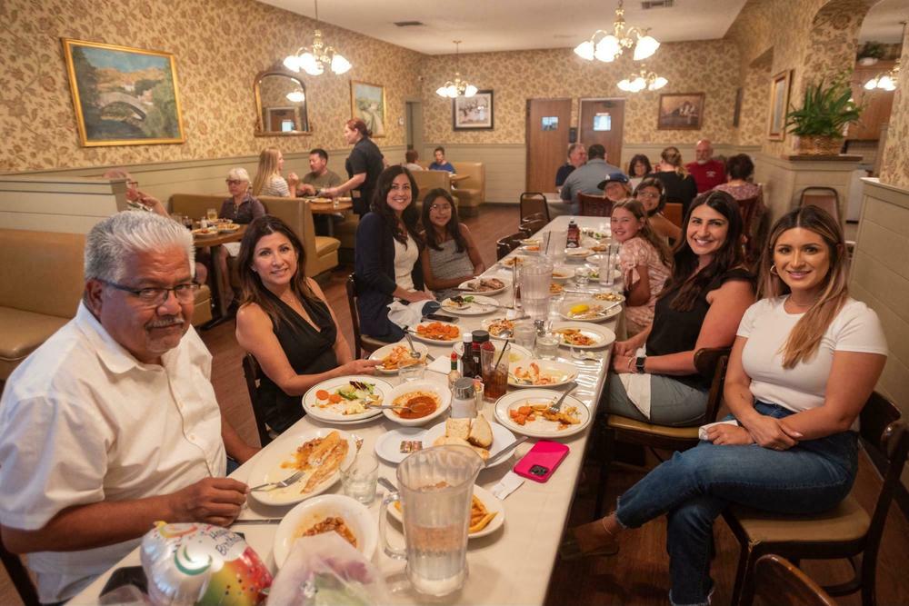 The Rodriguez family celebrates a birthday at Wool Growers, a 67-year-old Basque restaurant in House Speaker Kevin McCarthy's Bakersfield district.