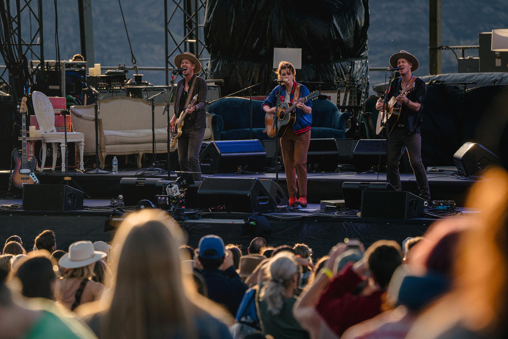 Brandi Carlile performs at the Gorge Amphitheatre on Saturday night.
