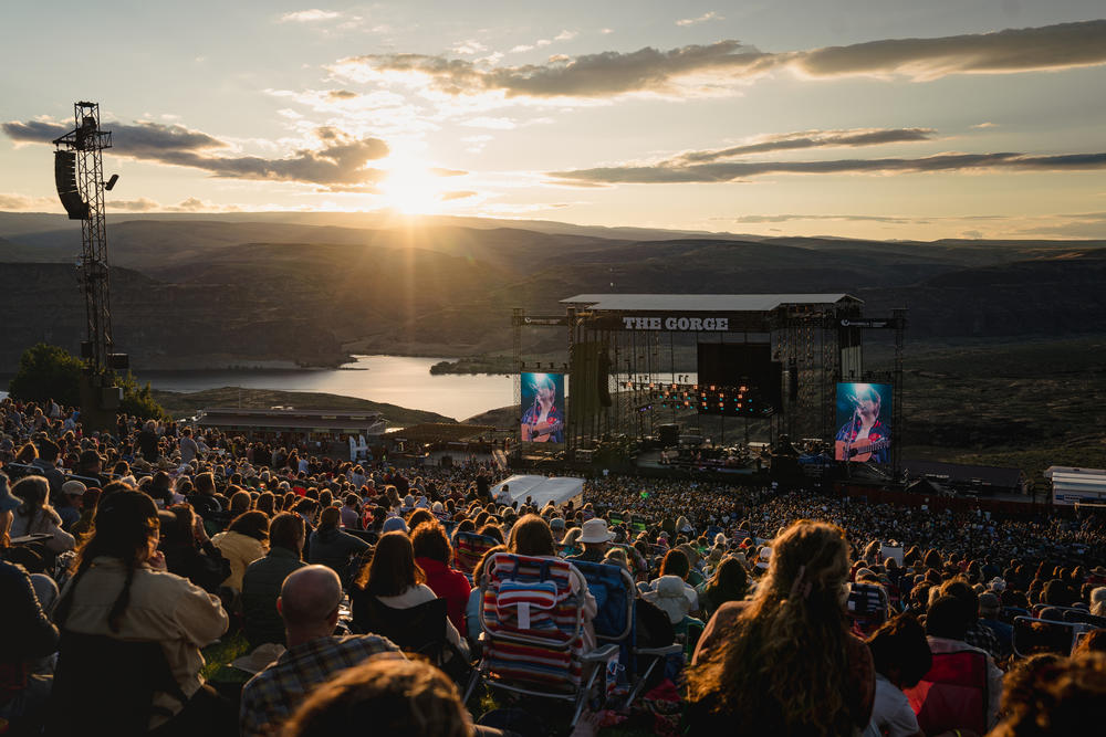 A gorgeous view for Brandi Carlile's performance at the Gorge Amphitheatre, ahead of Joni Mitchell and friends.