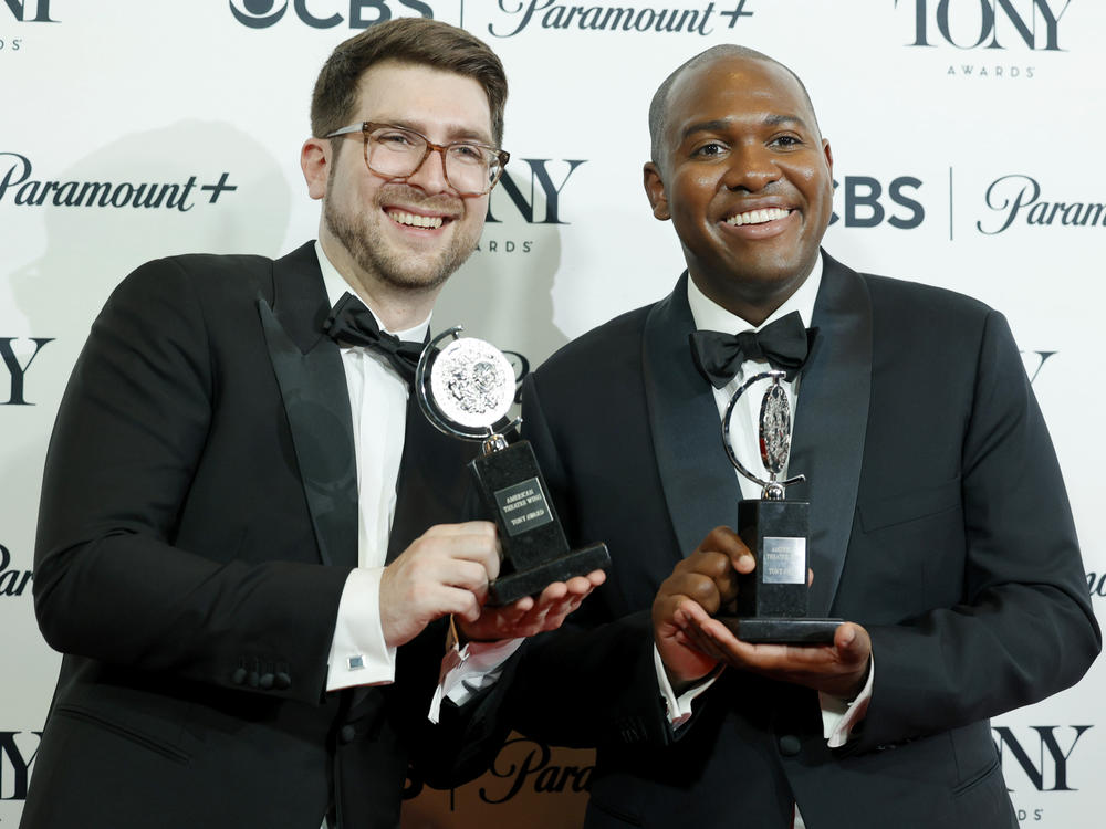 (L-R) Charlie Rosen and Bryan Carter, winners of the Best Orchestrations Award for 