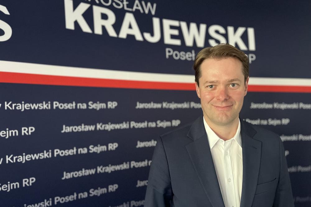 Jaroslaw Krajewski is a member of Poland's parliament representing the ruling Law and Justice Party. Krajewski defends the government's new law that aims to root out Russian influence in Polish society, saying it's needed now that Russia has invaded Ukraine. Critics have called the new law a blatant attempt for the ruling party to maintain its grip on power.