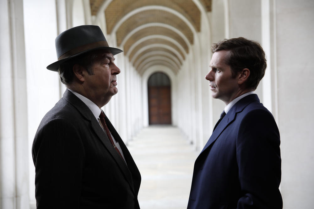 Roger Allam, left, as Fred Thursday and Shaun Evans as Endeavour Morse.