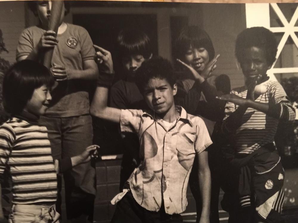 A Martinez growing up in the Koreatown neighborhood of Los Angeles