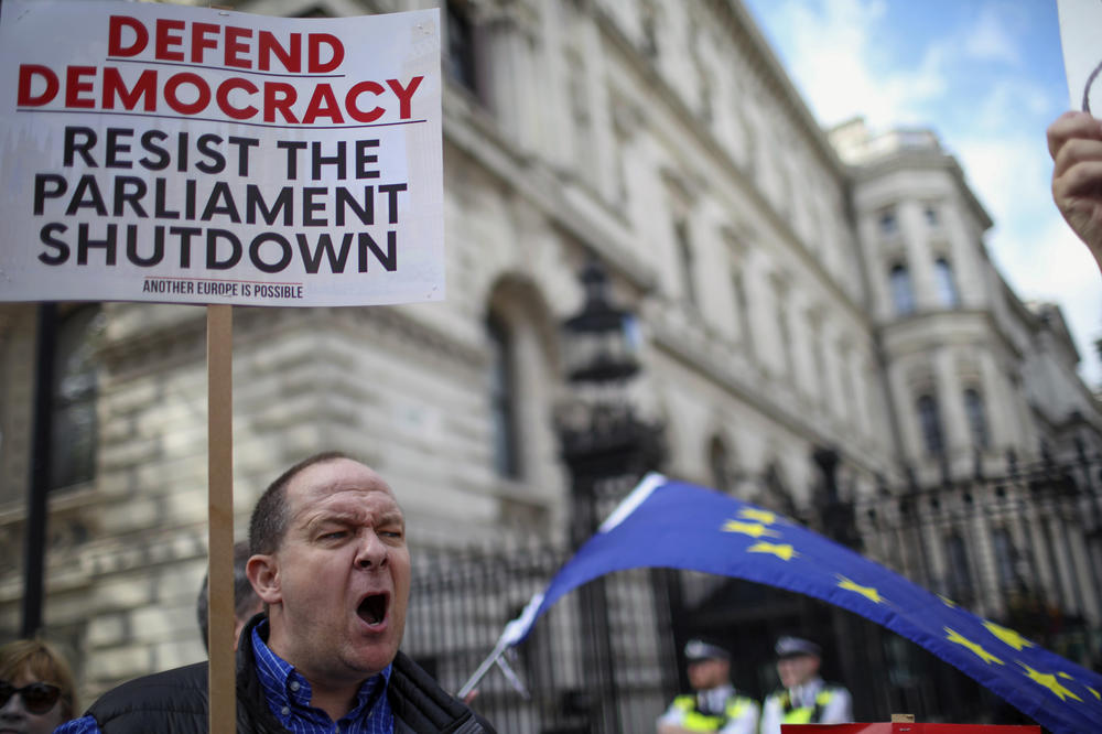 Anti-Brexit protesters from 