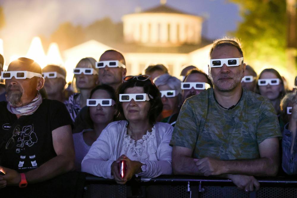 Fans take in a 3D performance during a concert in Bonn, Germany in August 2022.