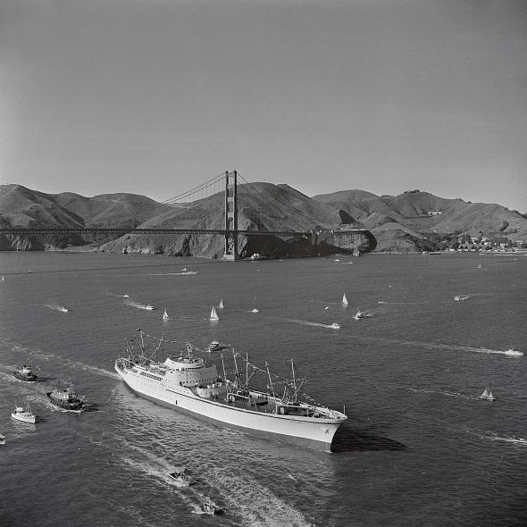The N.S. Savannah as it arrived in San Francisco on November 18th 1962.