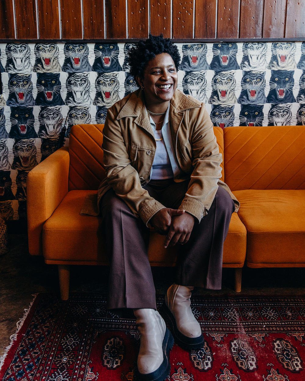 Singer-songwriter Denitia photographed backstage at Lulu's Downstairs.