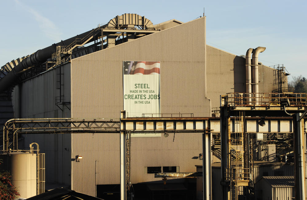 A Nucor steel recycling plant in Seattle.