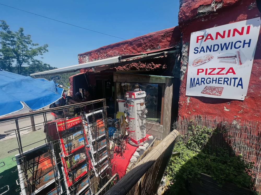 The only place for refreshments outside the entry gate to the Vesuvius crater