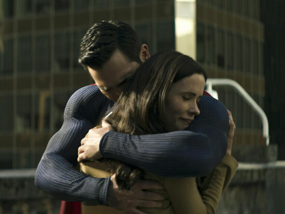 Tyler Hoechlin as Superman and Elizabeth Tulloch as Lois Lane. The season finale of The CW's <em>Superman & Lois</em> airs on Tuesday.